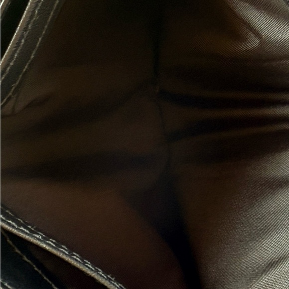 Coach Small Bifold Black Tan Card & Bill Holder Canvas And Leather Signature C - Picture 5 of 12